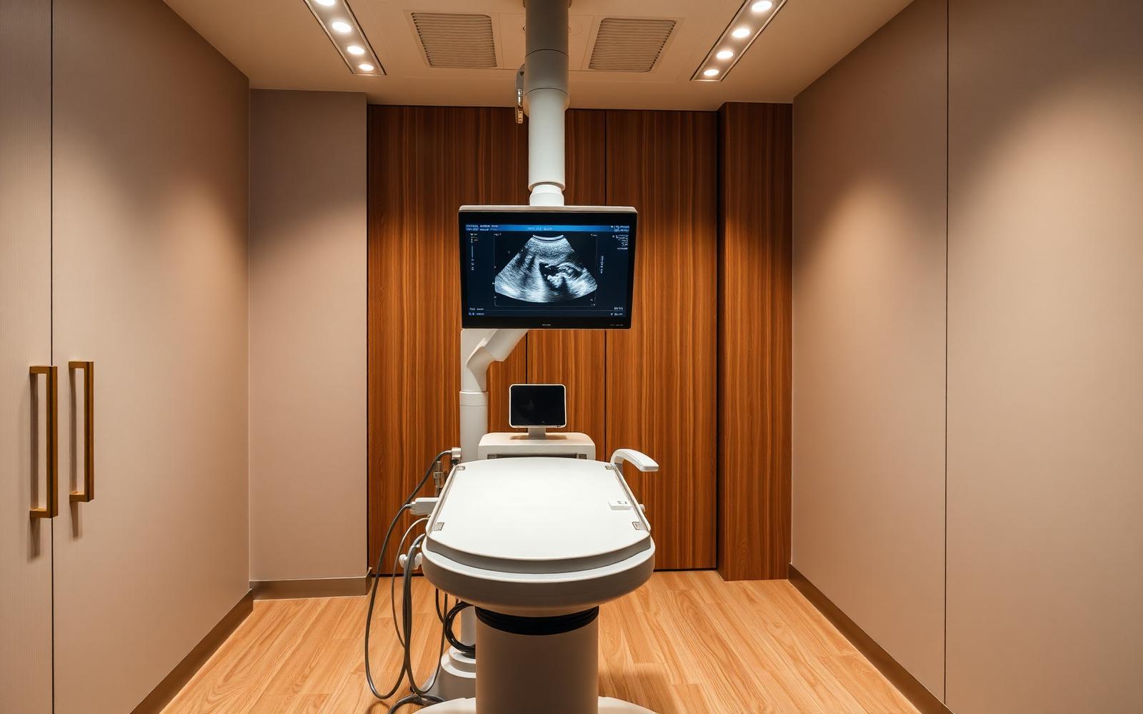 Modern veterinary ultrasound suite